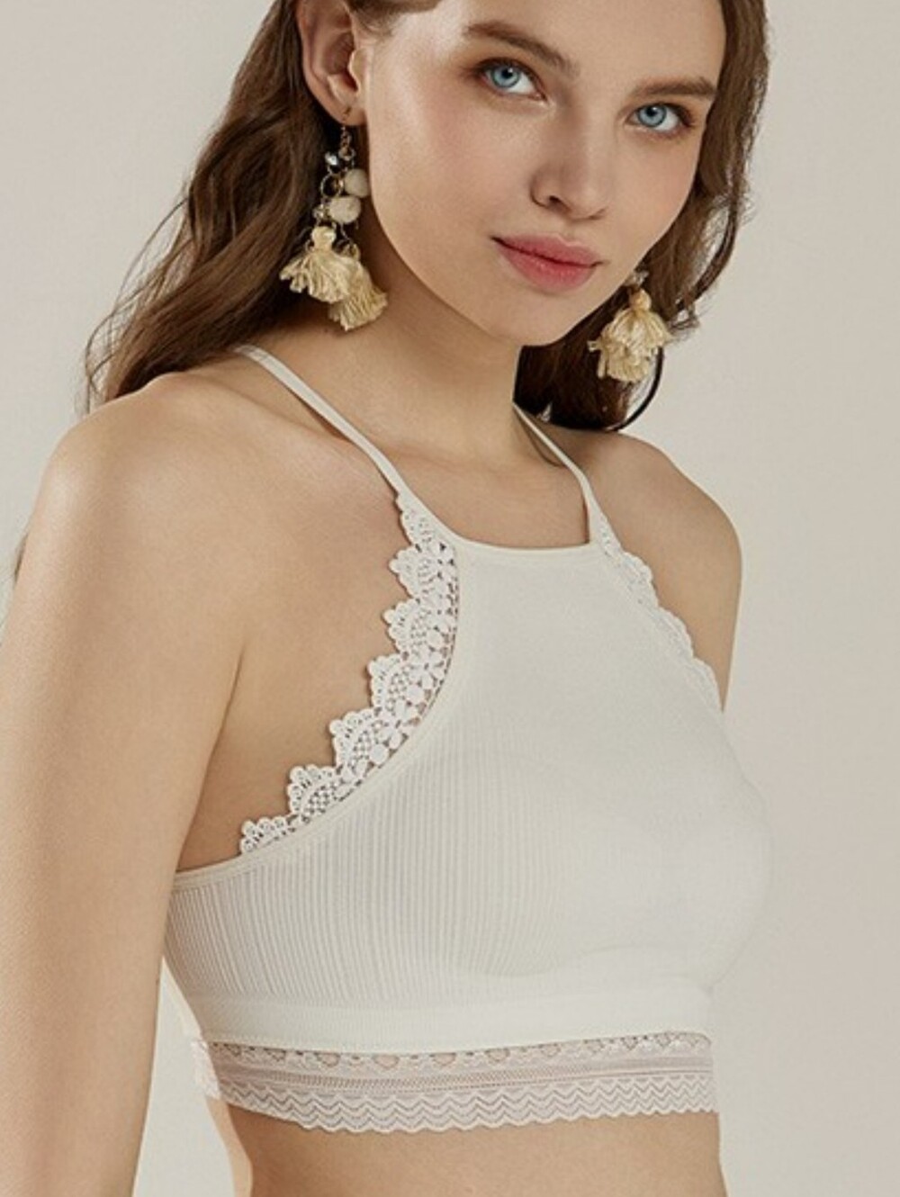 BB98 | Seamless Strappy Back Bralette - Off White